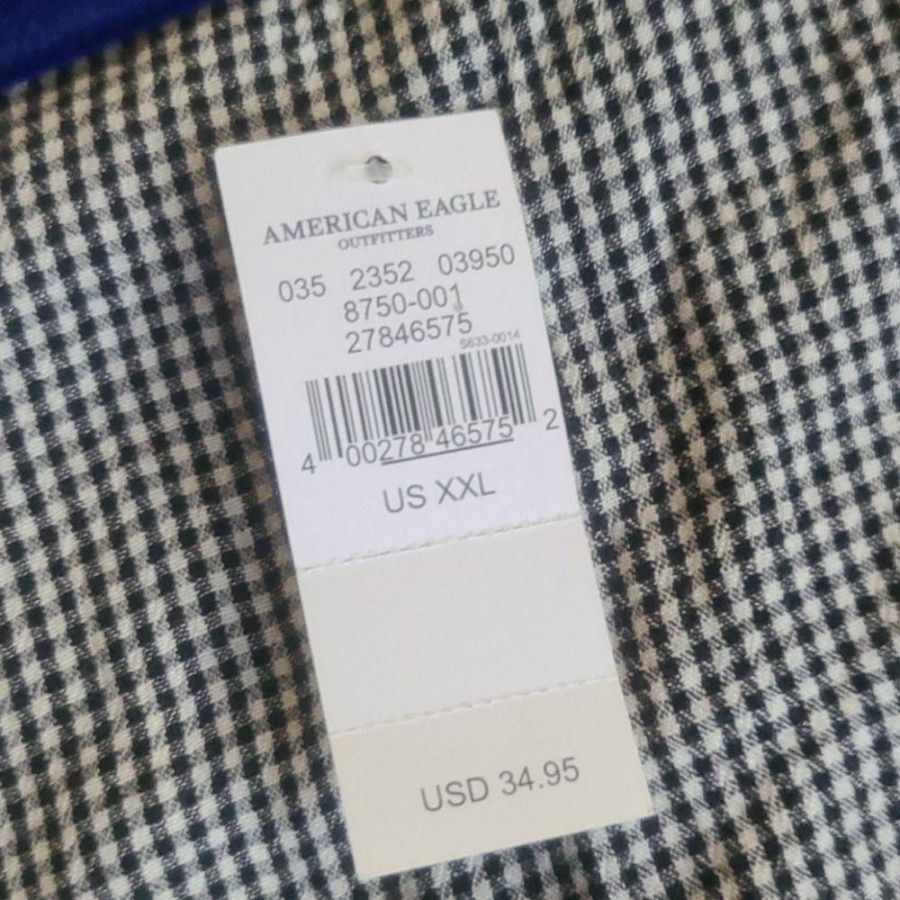 American Eagle Gingham Crop Top Black & White Size XXL - Picture 8 of 12
